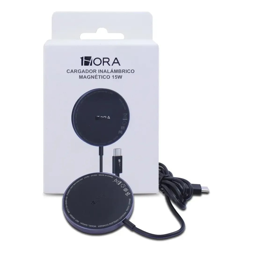 Cargador tipo C Magnético base de carga inalámbrica  15w