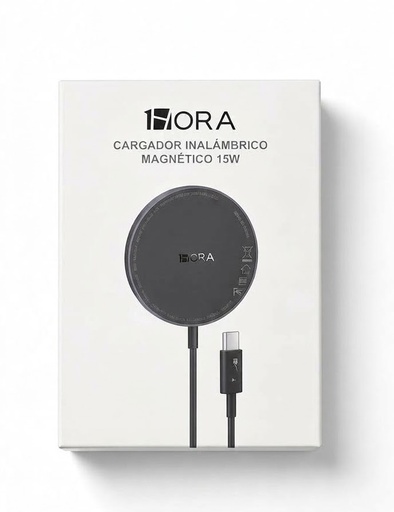 Cargador tipo C Magnético base de carga inalámbrica  15w